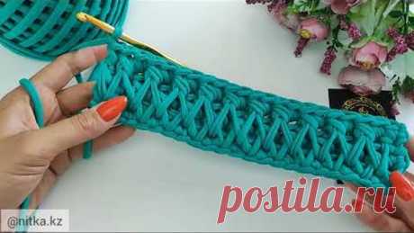 Crochet Handbag with Honeycomb Pattern Вязание сумочки с узором Соты
