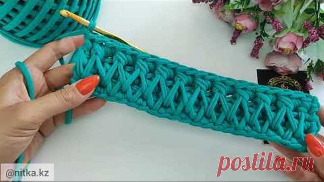 Crochet Handbag with Honeycomb Pattern Вязание сумочки с узором Соты