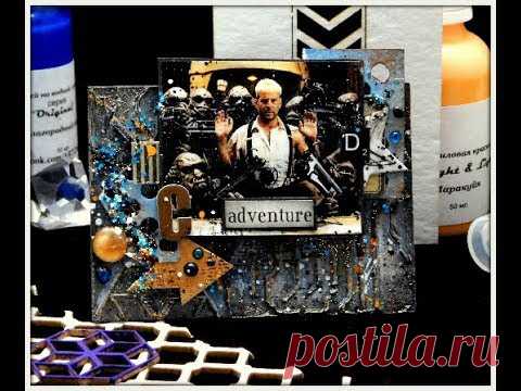 Step-by-Step Mixed-media ATC series/ Миксмедийные АТС, пошаговый мастер-класс. - YouTube