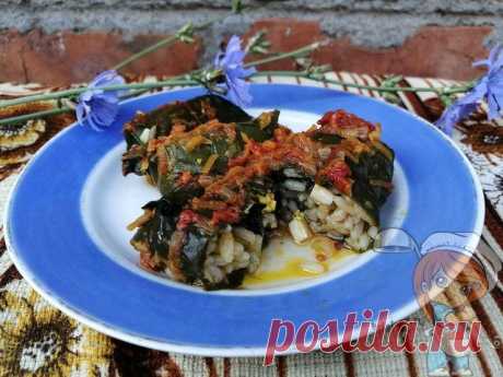 Долма из свекольных листьев по-русски. Рецепт без мяса - Пошаговые фото рецепты без дрожжей, без муки, без мяса, без масла, без яиц Долма из листьев свеклы. Вегетарианские рецепты голубцов из свекольной ботвы. Рецепты пошаговые с фото.