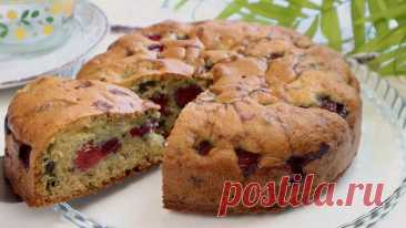 Пирог с вишней, лимоном и мятой: ароматный шедевр из простых ингредиентов