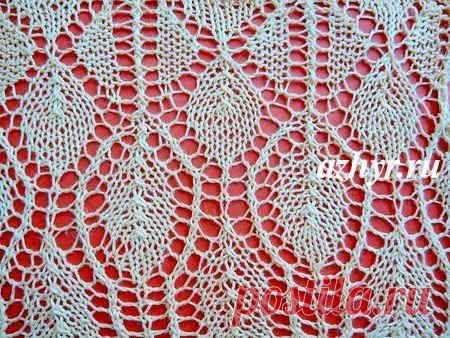 №11 Ажурный узор спицами - схема | Ажур