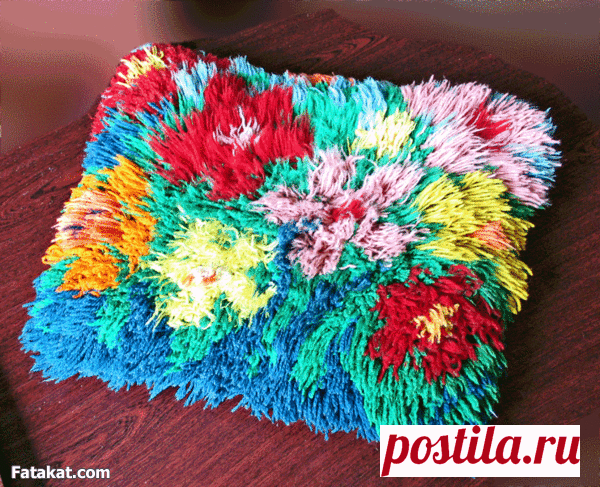 КАК СДЕЛАТЬ КОВРИК С ДЛИННЫМ ВОРСОМ. 2 СПОСОБА. Обсуждение на LiveInternet