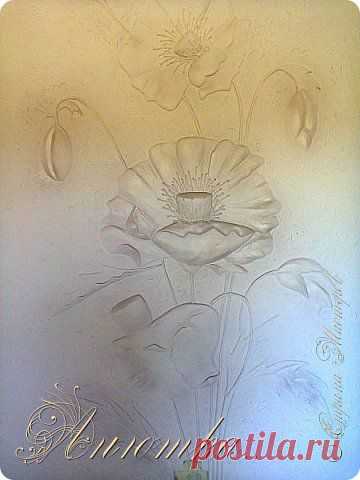 Барельеф "Маки".  Проба № 1. | Страна Мастеров