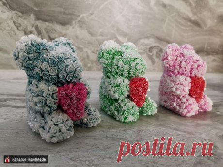 Мыло ручной работы Мишка с сердцем купить в Беларуси HandMade, цены в интернет магазинах