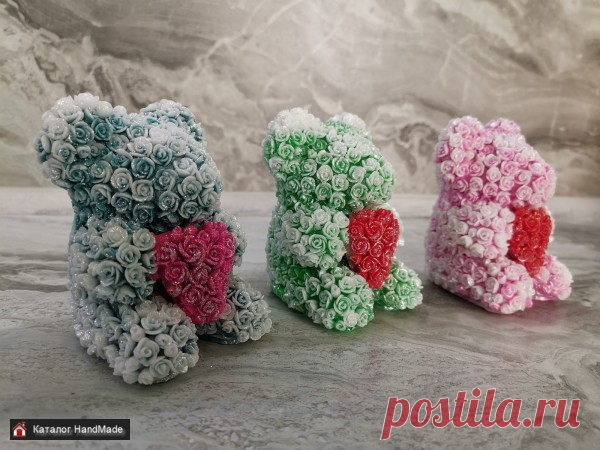 Мыло ручной работы Мишка с сердцем купить в Беларуси HandMade, цены в интернет магазинах