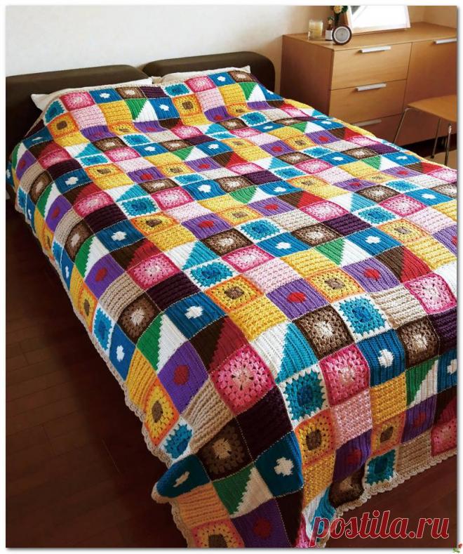 Яркий плед мотивами.