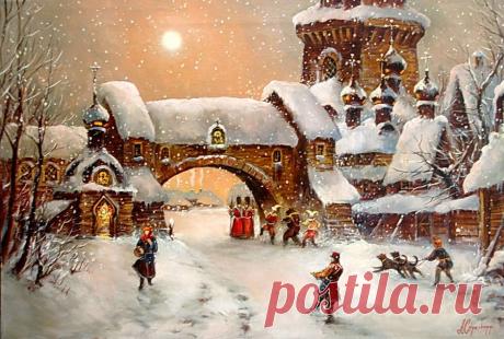 Зимний пейзаж в творчестве Александра Стрелкова