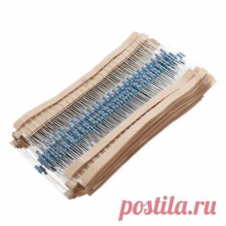750Pcs 1% 1/4W Metal Film Resistor 30 Value Assorted Kit - US$4.84