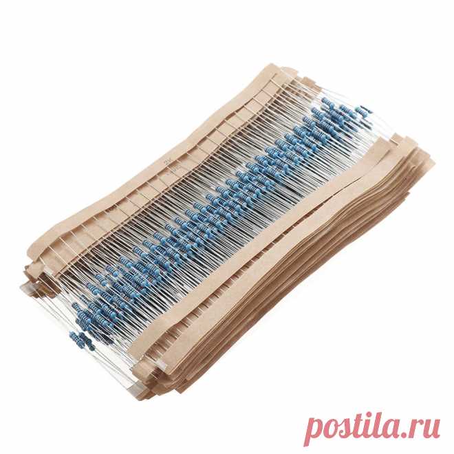750Pcs 1% 1/4W Metal Film Resistor 30 Value Assorted Kit - US$4.84