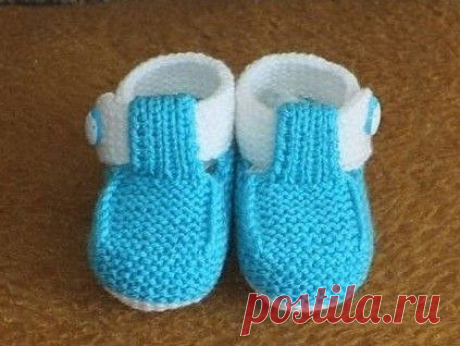 Пинетки спицами