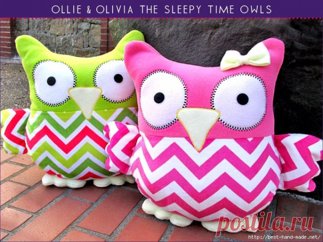 Совы из ткани от Sew4Home. Шаблон и мастер-класс