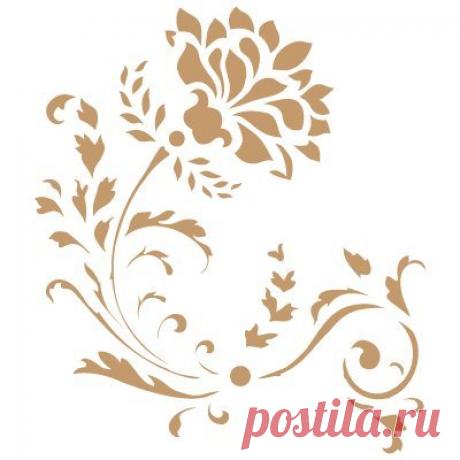 Stencil Décoration Fleurs 038 Arabesque. Stencil Taille : 20 x 20 cm Design Taille : 16 x 14,3 cm: Amazon.fr: Cuisine & Maison