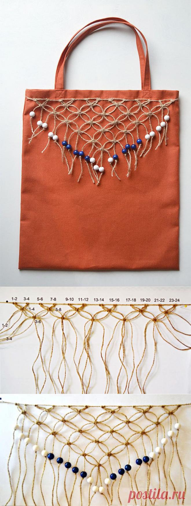 Сумка с декором макраме / Сумки, клатчи, чемоданы / ВТОРАЯ УЛИЦА