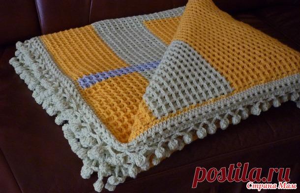 . Плед/он же покрывало на кровать в детскую комнату. - Все в ажуре... (вязание крючком) - Страна Мам