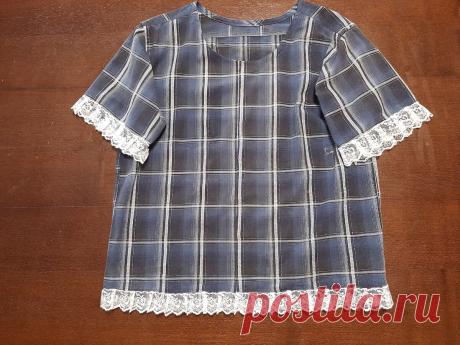 ЛЕТНЯЯ БЛУЗКА ИЗ МУЖСКОЙ РУБАШКИ ЗА 1 ЧАС | Мир модной одежды | Яндекс Дзен