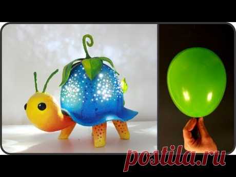 ❣DIY Turtle Lamp Using a Balloon❣