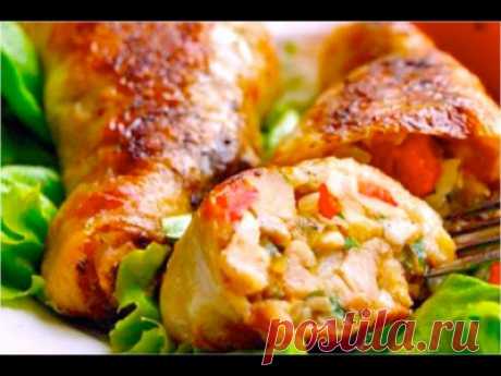 Куриные ножки фаршированные (мясо, шампиьоны, овощи) - Мясные блюда