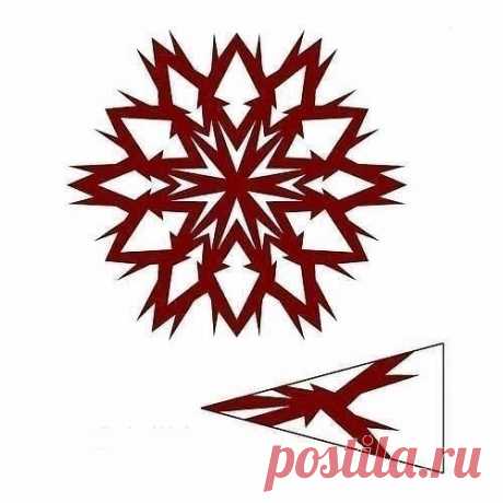 Большая подборка схем для вырезания снежинок. Берите в копилочку, скоро пригодится.
