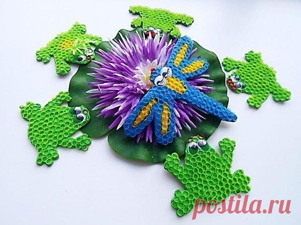 Мозаика из коктейльных трубочек. — Поделки с детьми