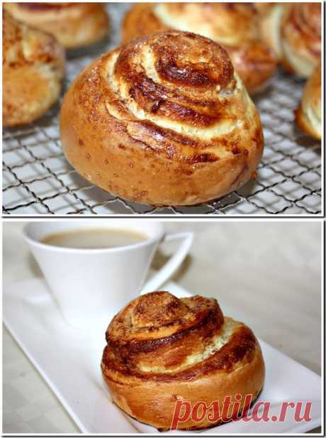 Булочки-улитки с корицей и грецким орехом (Zimtschnecken).