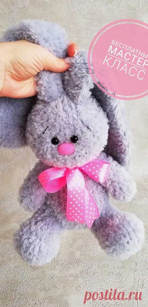 PDF Зайка Минки крючком. FREE crochet pattern; Аmigurumi animal patterns. Амигуруми схемы и описания на русском. Вязаные игрушки и поделки своими руками #amimore - плюшевая зайка, большой заяц из плюшевой пряжи, зайчик из YarnArt Mink, кролик, зайчонок, крольчонок.