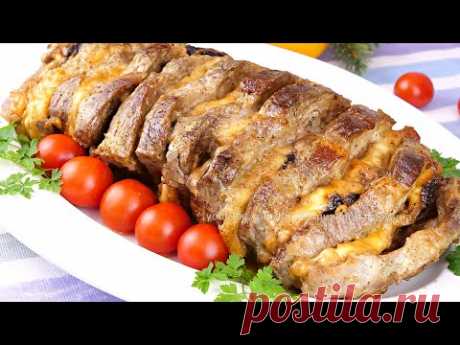 ⭐Праздничная мясная "Гармошка" с черносливом и курагой! Вкусная свинина, запеченная в духовке!