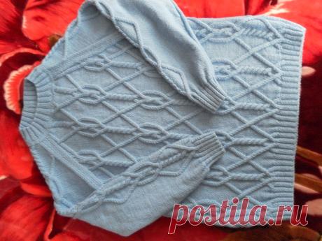 свитер мужской связан из семеновской SVETLANA