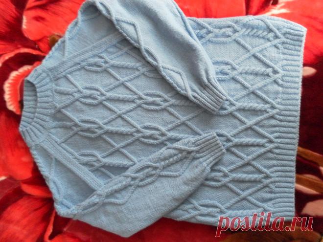 свитер мужской связан из семеновской SVETLANA