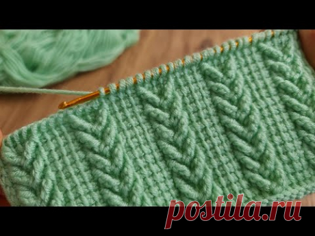 Super Easy Tunusian Knitting Pattern - Tunus İşi Şahane Kolay Örgü Modeli