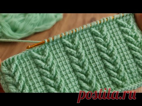 Super Easy Tunusian Knitting Pattern - Tunus İşi Şahane Kolay Örgü Modeli