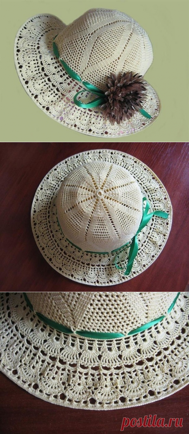 Шляпка крючком
