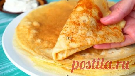 Секрет тонких и ажурных блинчиков на Масленицу