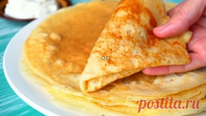 Секрет тонких и ажурных блинчиков на Масленицу