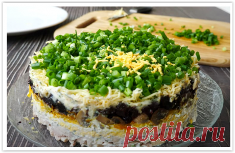 Слоеный салат "Осенний лес": Вкуснее оливье и мимозы!