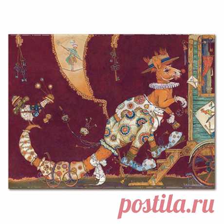"Клоун-кенгуру" Керамическая плитка 15х20 см - купить по выгодной цене | Artangels.ru