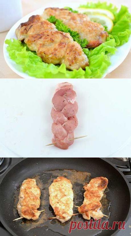 МЯСНЫЕ КОСИЧКИ !!! **Свинина/говядина 500г, лук 100г, лимон 1/2шт, соль. прец, горчица, мука 100г. *Всё просто в сковороде, и гости будут довольны!