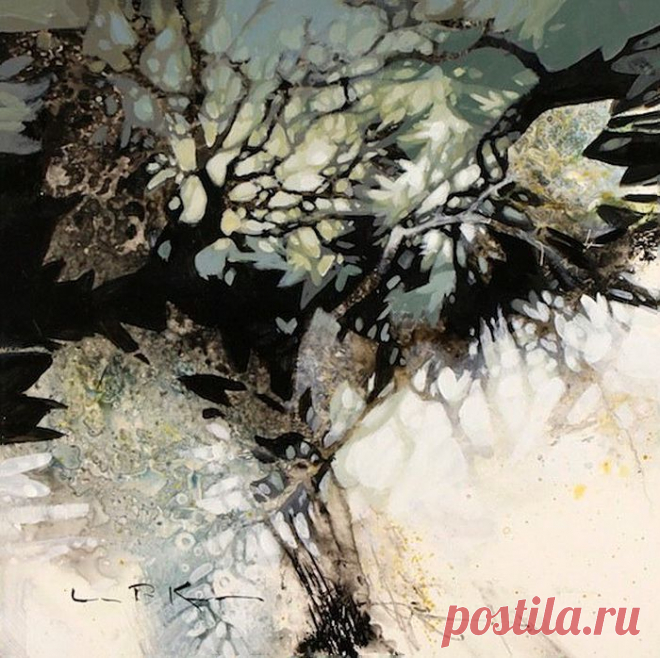 Ворона читала стихи.... Художник Linda Kemp