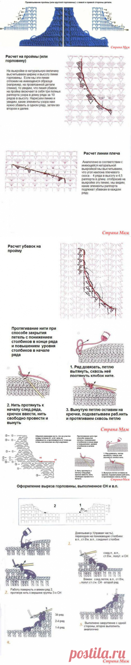 Убавки и прибавки для крючка (помощь для тех кто вяжет крючком)