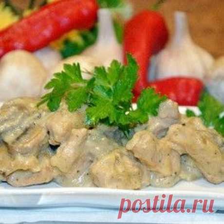 Индейка с грибами в сливочном соусе