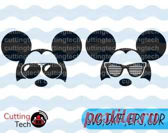 Cool Mickey Mouse with glases svg cut file, disney cartoon, mickey svg, dxf, eps, , Cameo, Silhouette, Corel Draw file, Instant Download de cuttingtech en Etsy Studio