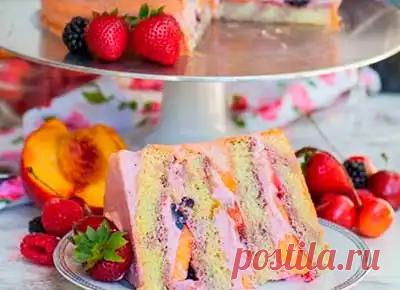Летний фруктовый торт – как приготовить