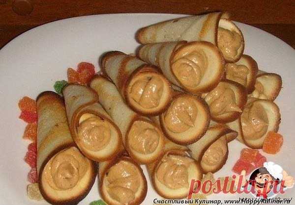 Трубочки с ореховой начинкой