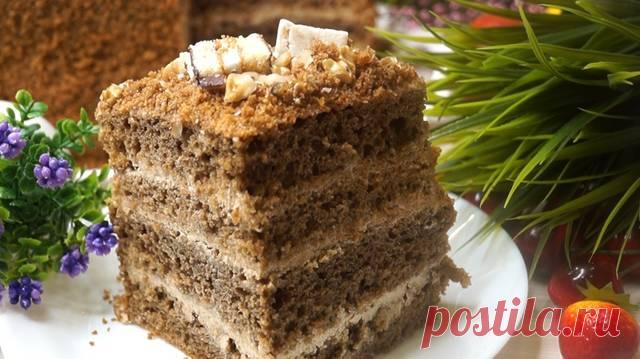 Торт 3 кг за 50 минут Вместе с Выпечкой! Быстрый кофейный торт на кефире. Получается всегда, а на приготовление уходит не больше получаса и выпечка занимает 30 минут в