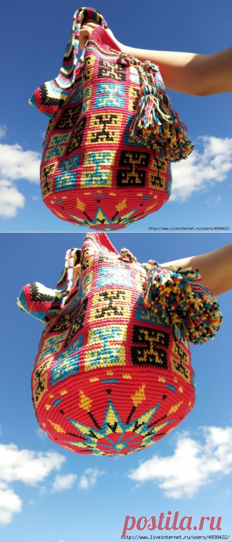 Сумки Вайуу-колумбийская mochila.Фото,схемы,видео.