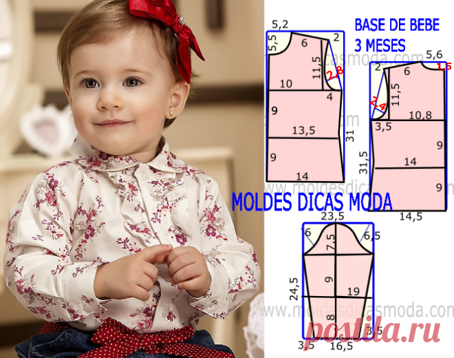MOLDE BASE DE BEBE 3 MESES A pedido de algumas seguidoras hoje vou publicar um molde base de bebe 3 meses. A base de bebe começa nos três meses e termina nos dois anos.