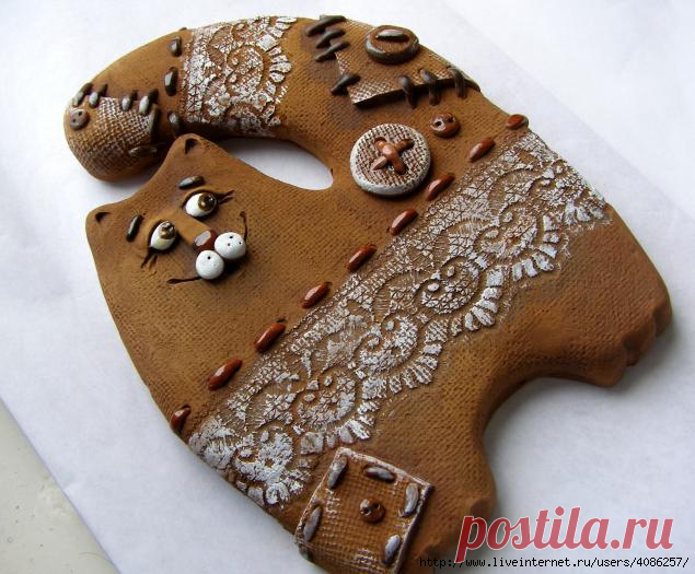 Просто прелесть этот керамический кот" Прянечка". Подробный мастер - класс