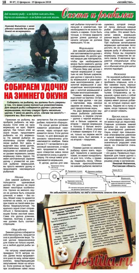 Собираем удочку на зимнего окуня