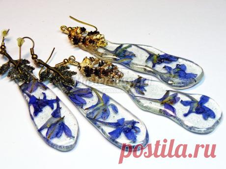 Создание украшений из эпоксидной смолы и сухоцветов без использования молдов, Пошаговый мастер-класс