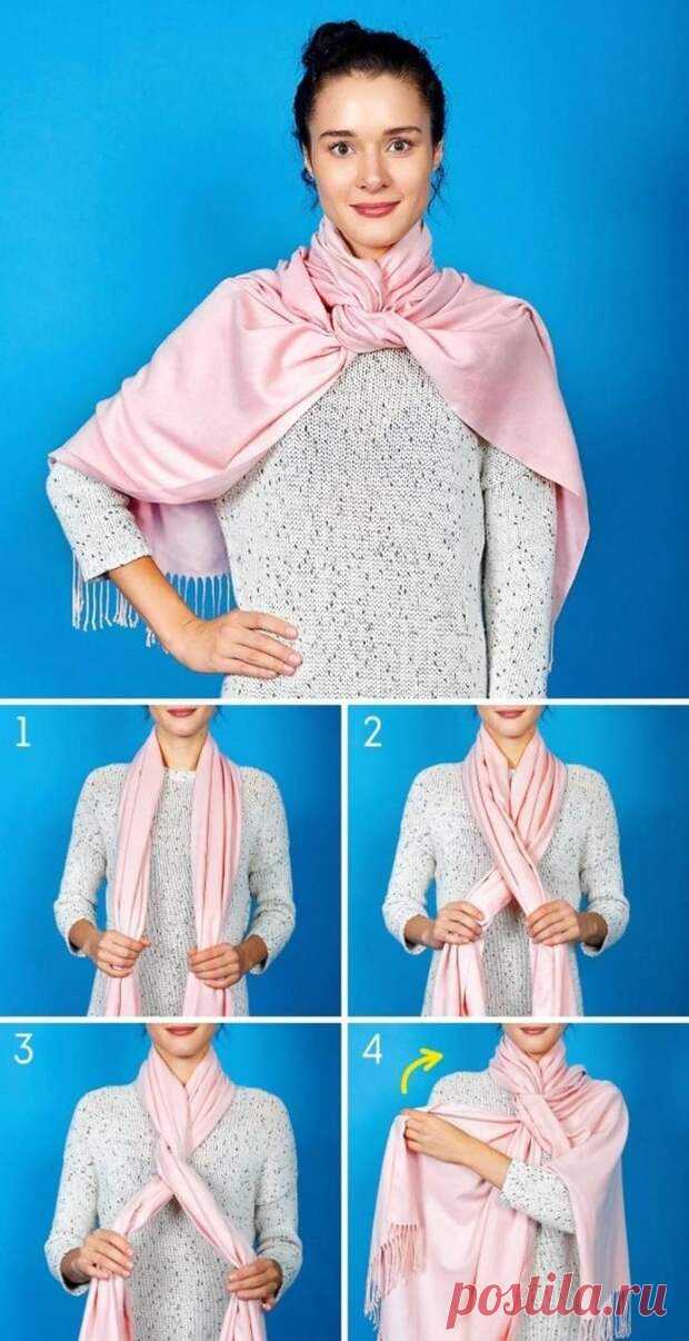 5 способов завязать палантин - Полезные советы - медиаплатформа МирТесен Палантин — это яркий аксессуар, который может идеально дополнить весенний или осенний образ. Завязать палантин можно несколькими оригинальными способами, о которых подробнее далее в статье. 1. Женственный вариант: палантин, накинутый на плечи Этот вариант завязывается обычным узлом, но в отличие от